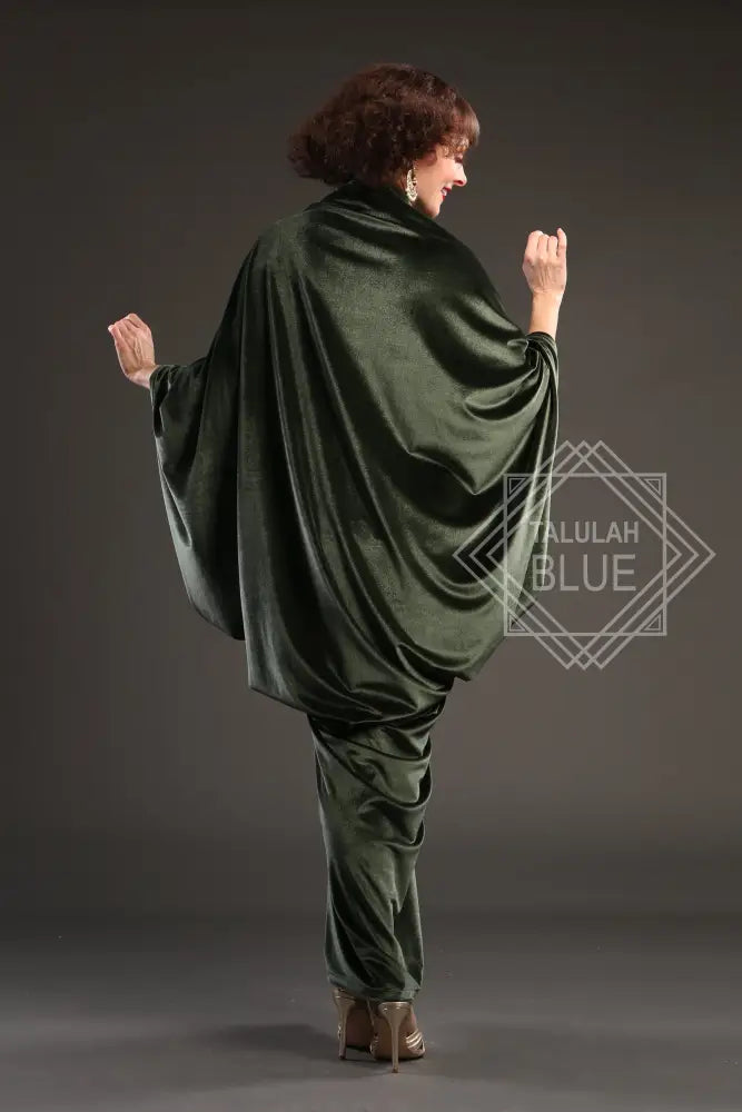 Stretch velvet great gatsby 1920's art deco flapper robe dress vintage fashion, rerpoduction gown with gold tassels and crystal clasp, made to order in a large range of sizes and heights
