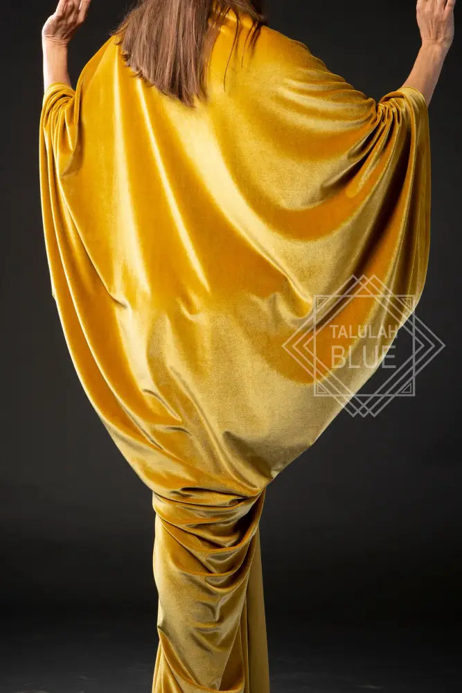 mustard yellow gold velvet 1920's flapper dress great Gatsby roaring twenties vintage style Talulah Blue
