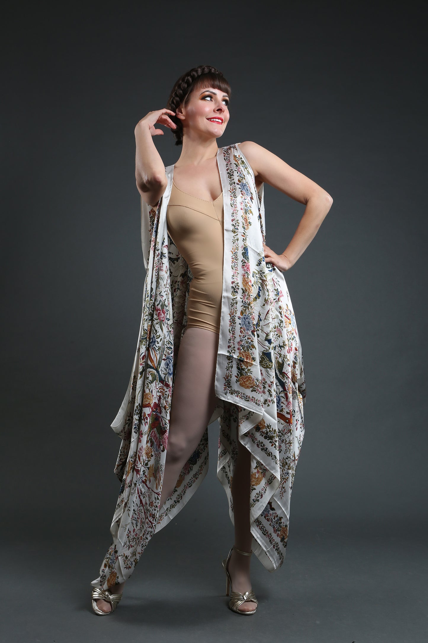 White Paisley handkerchief dress