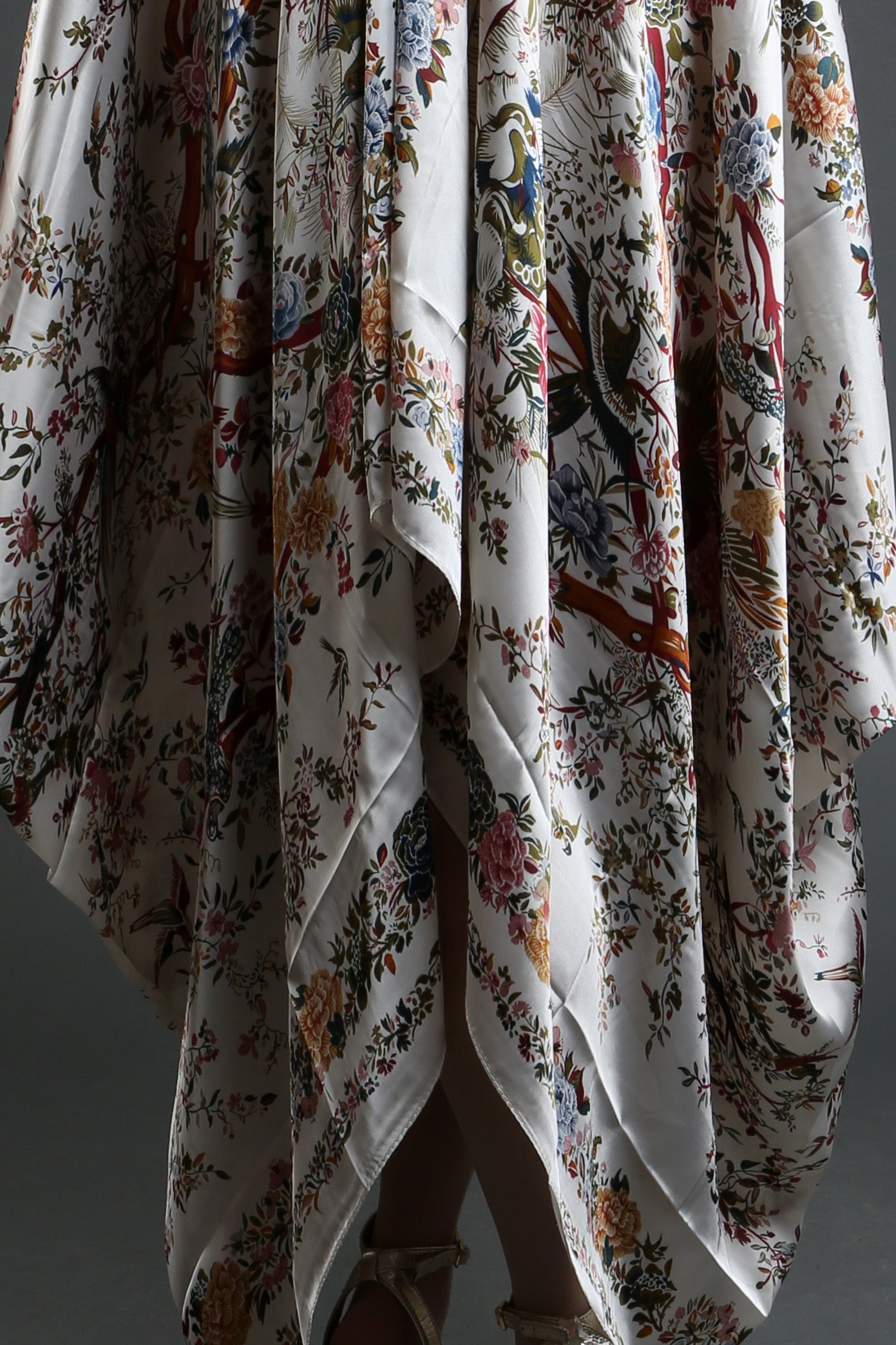 White Paisley handkerchief dress