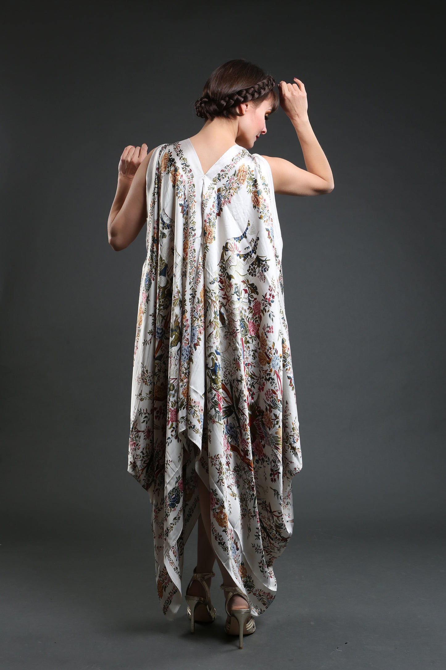 White Paisley handkerchief dress