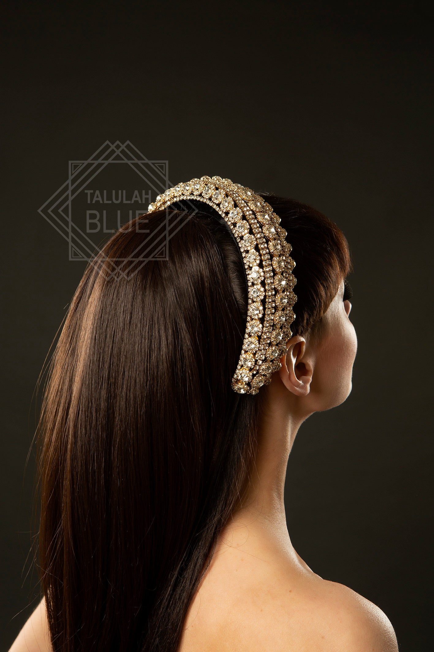 Gold gem encrusted headband