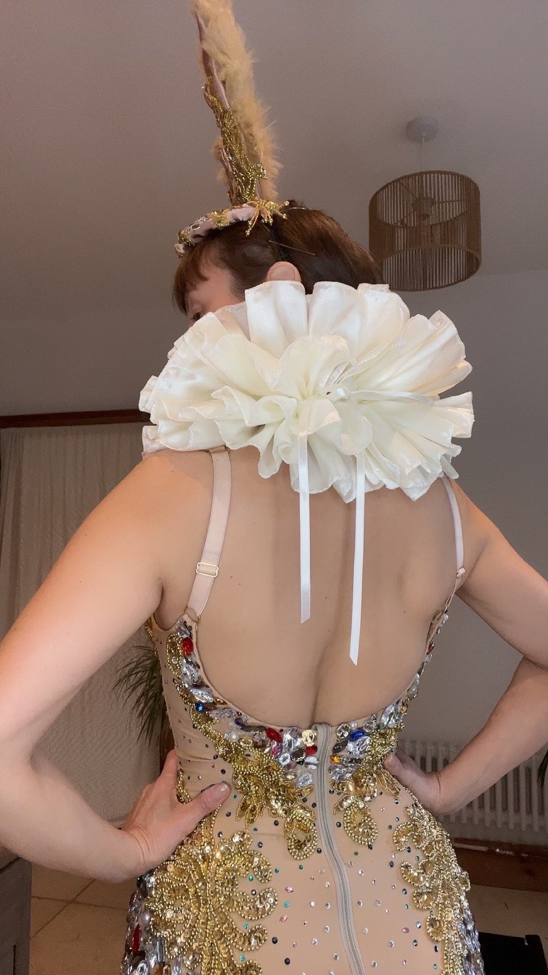 Extra Volume Taffeta Neck Ruffle