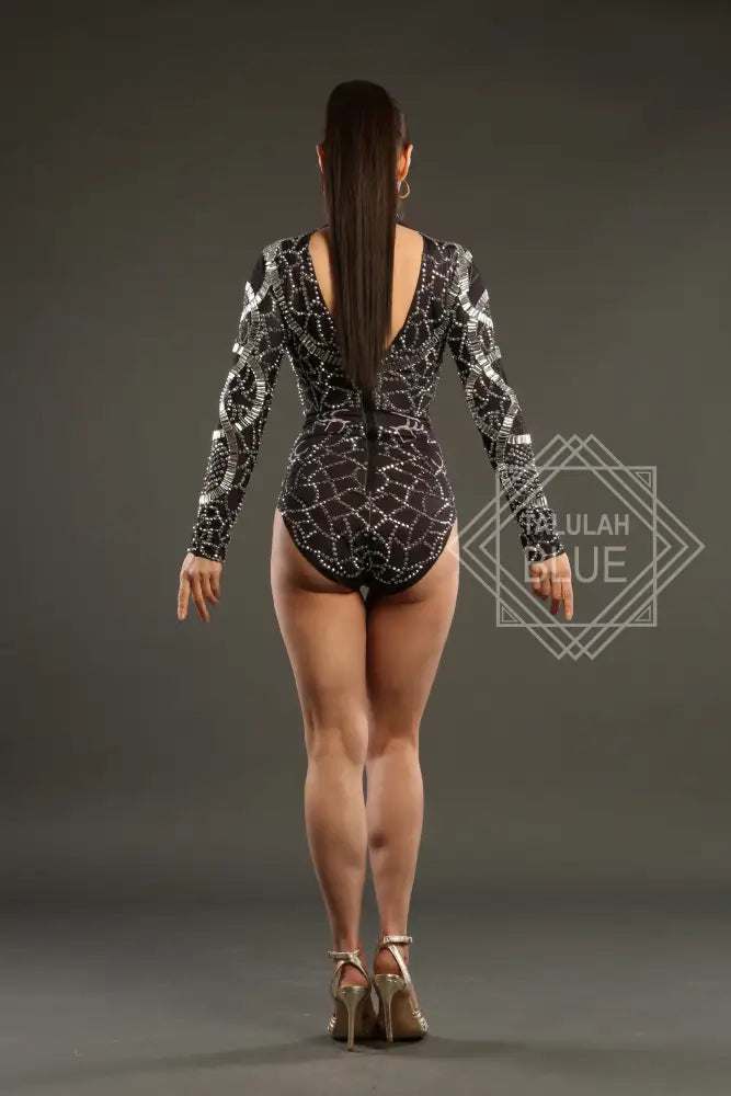Black & Silver Gem Leotard leotard