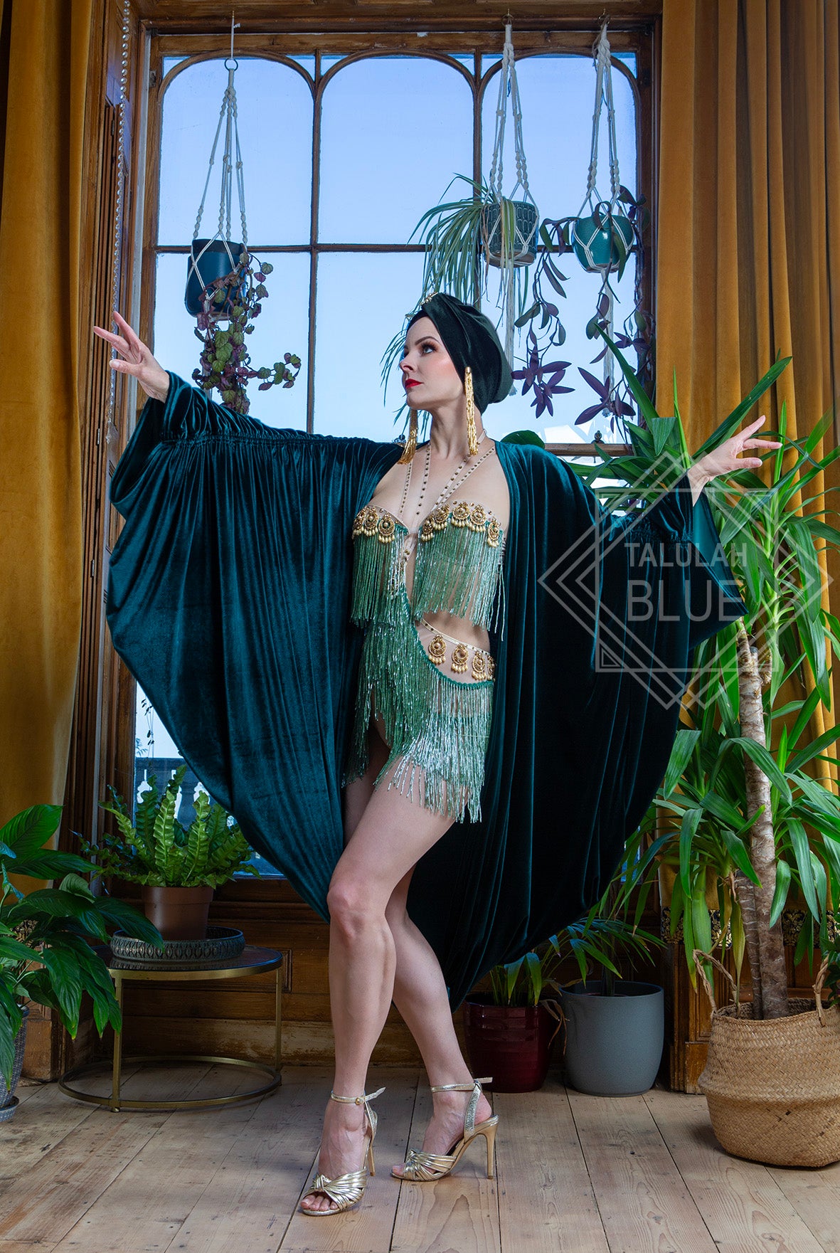 forest green shrug flapper dress for that roaring twenties outfit, peaky blinders great gatsby dress, fancy dress shop, burlesque costume, 1920's dress