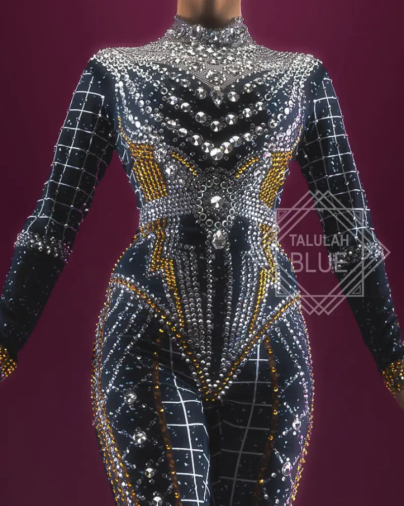 Catsuit dance costume alien showgirl rockstar party