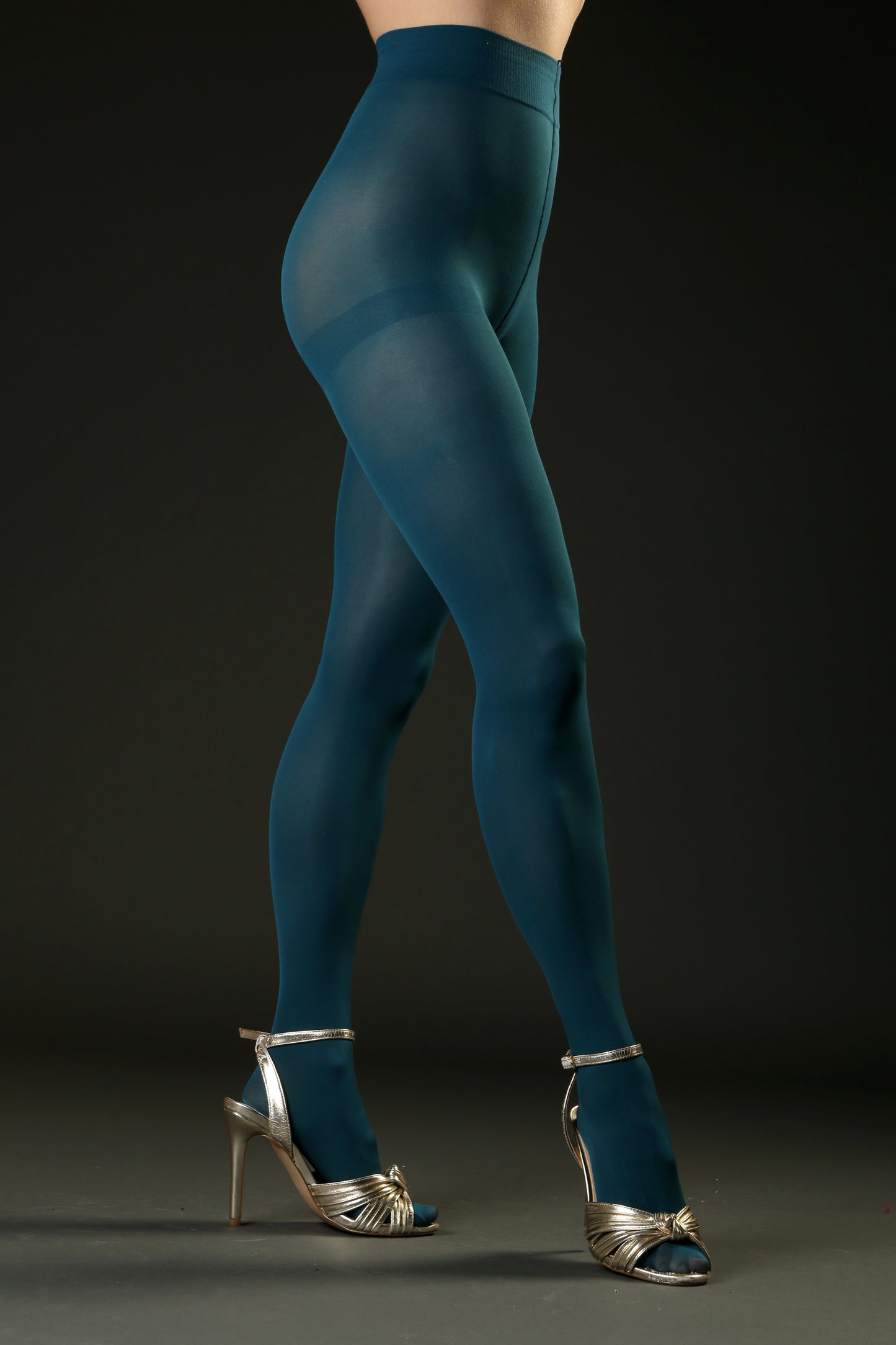 Teal Turquoise Blue Green Opaque Tights