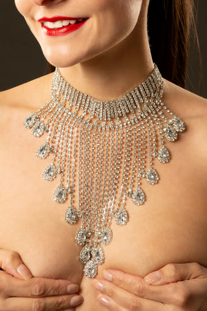 Showgirl teardrop costume necklace