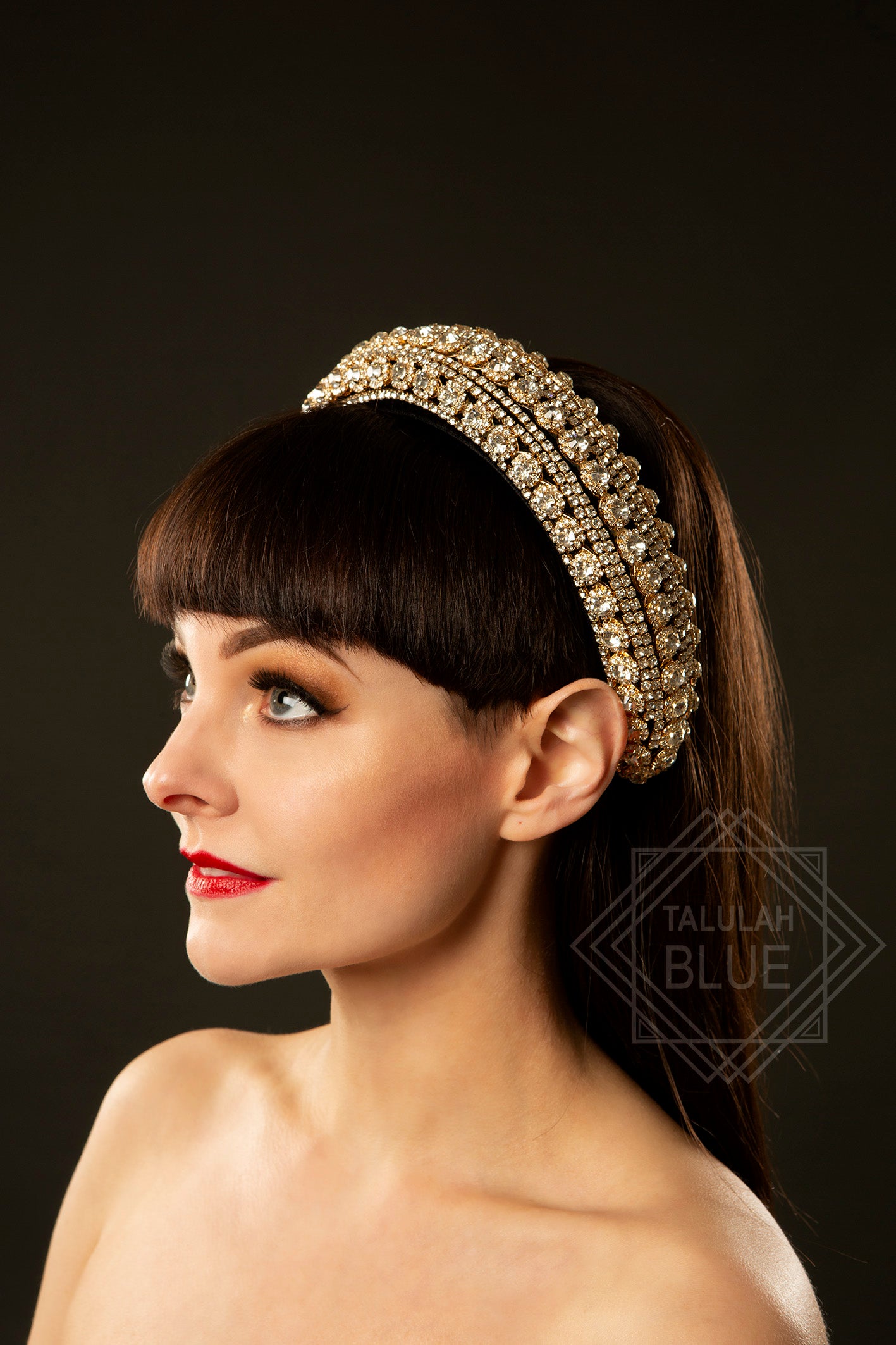 Gold gem encrusted headband