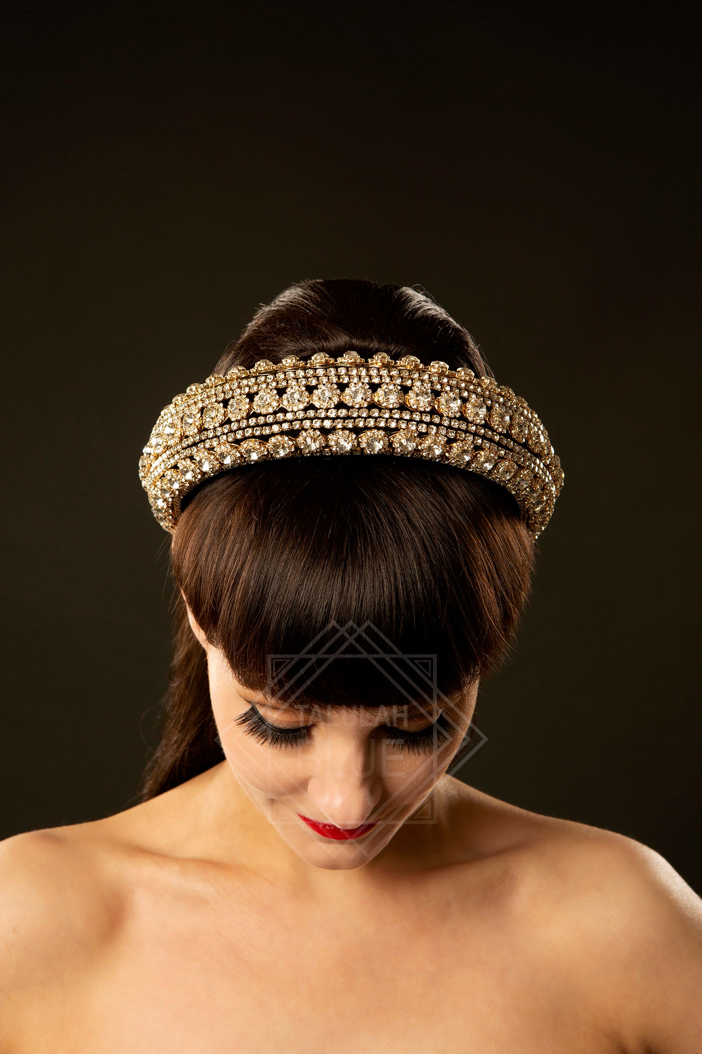 Gold gem encrusted headband
