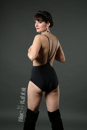black lycra womans wrestling outfit