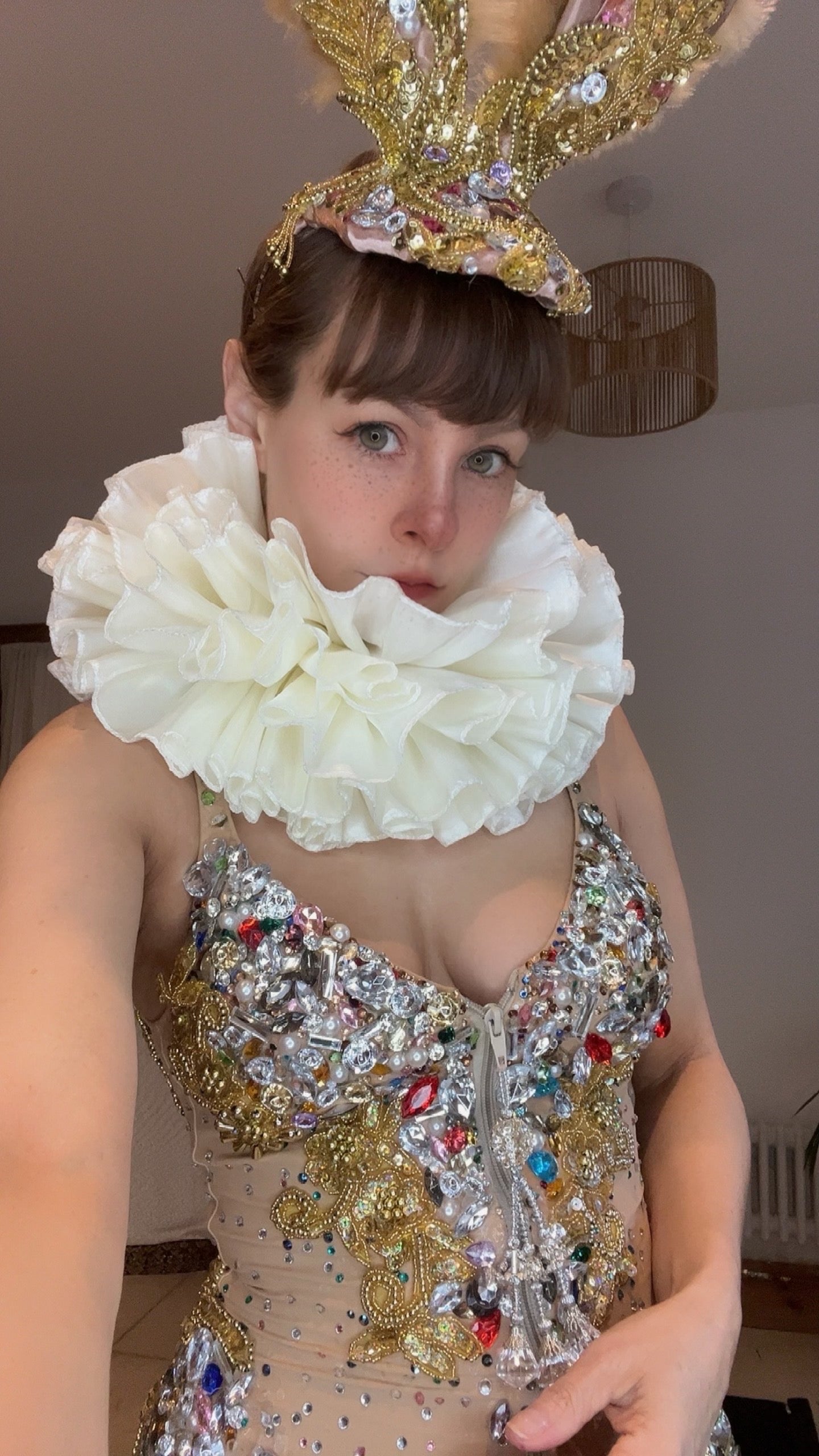 Extra Volume Taffeta Neck Ruffle