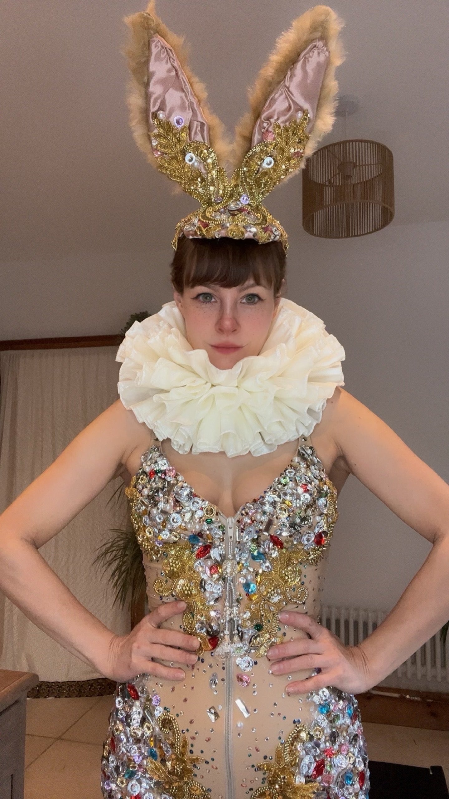 Extra Volume Taffeta Neck Ruffle