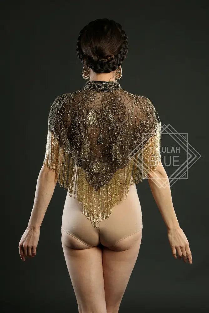 1920 style beaded flapper cape great Gatsby outfit