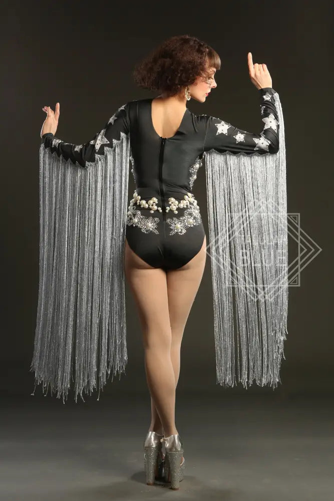 star fringe dance leotard festival fashion