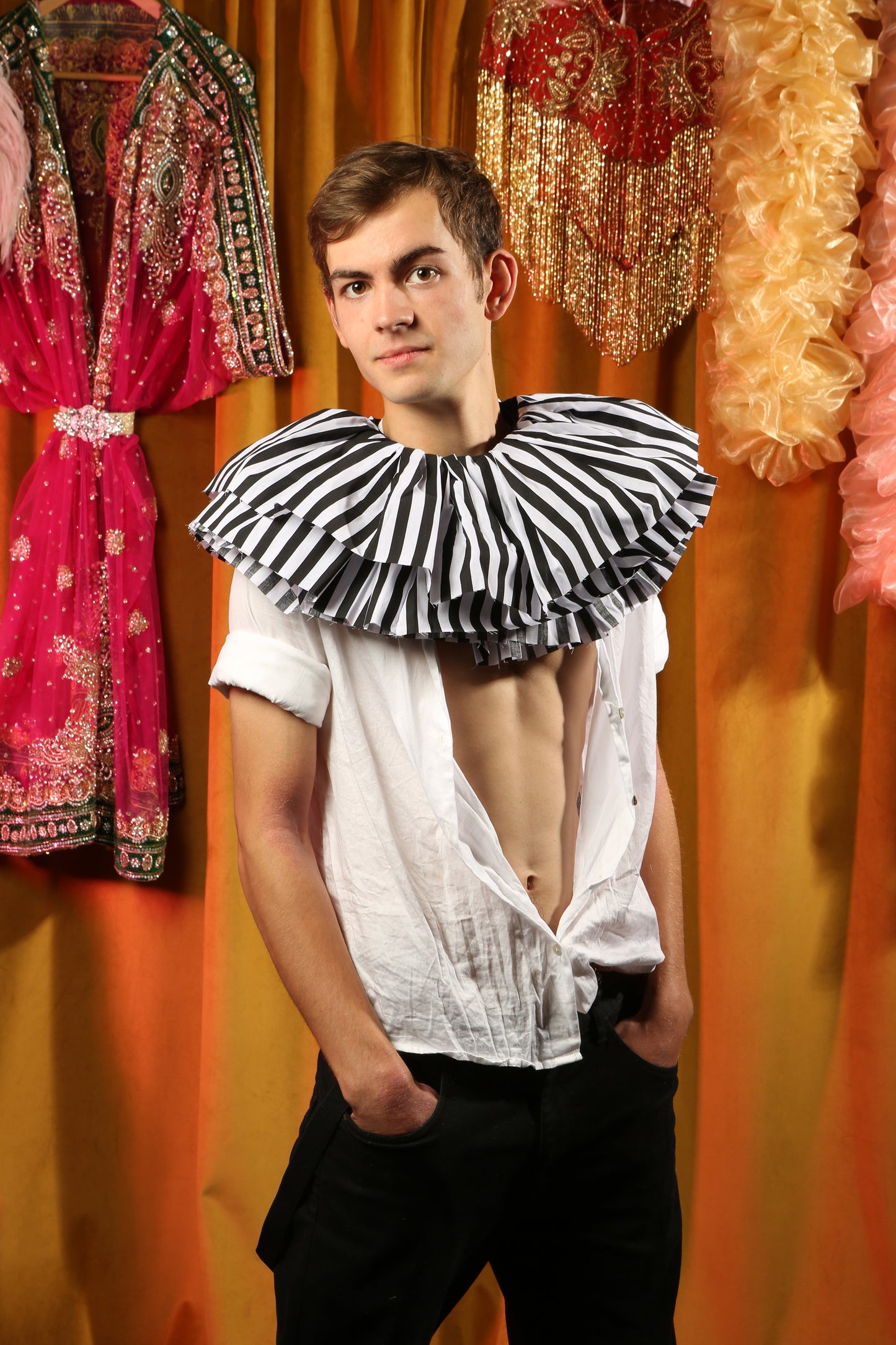 Striped Cotton Circus Ruffs