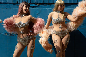 Crystal Showgirl Unitard Leotard costume shop fancy dress, rhinestones gem catsuit circus costume aerial unitard, burlesque costume, festival fashion party outfit