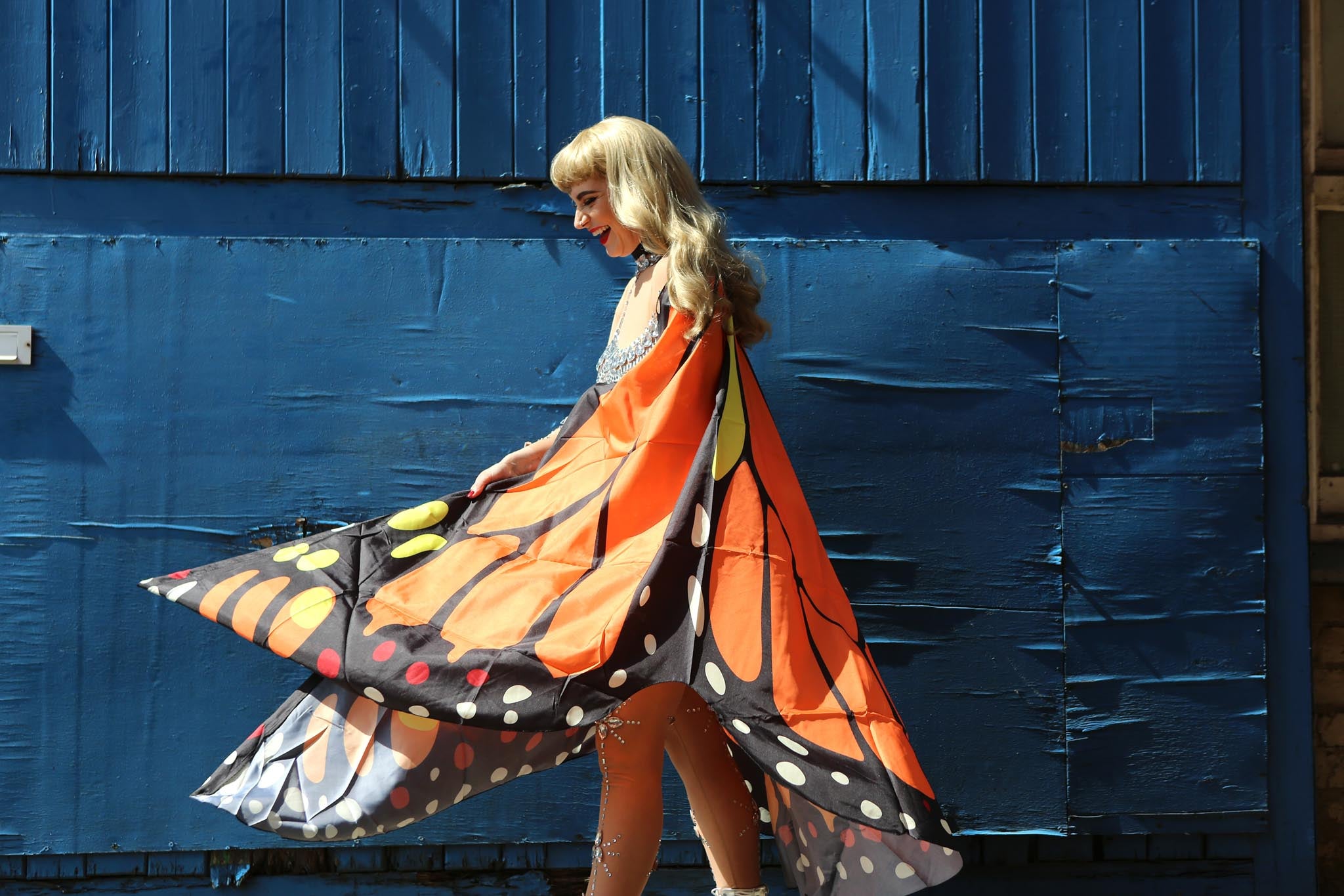 orange yellow butterfly isis wings fancy dress costume
