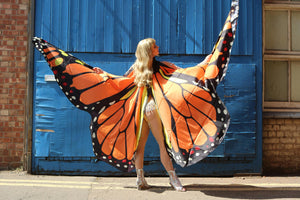 orange yellow butterfly isis wings fancy dress costume