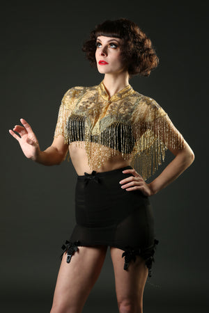 Gold 1920 Sequin Tassel Cape