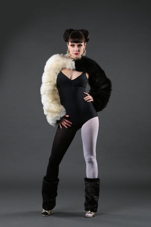 Cruella Black & White Faux Fur Jacket