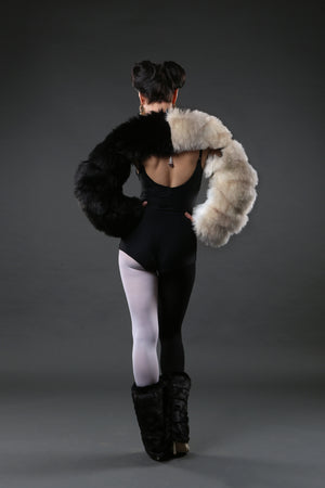 Cruella Black & White Faux Fur Jacket