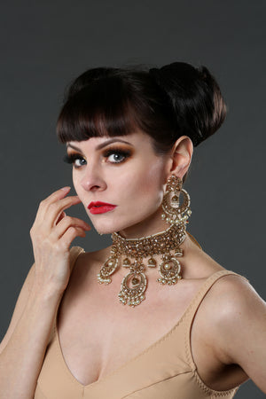 ivory and gold bohemian necklace