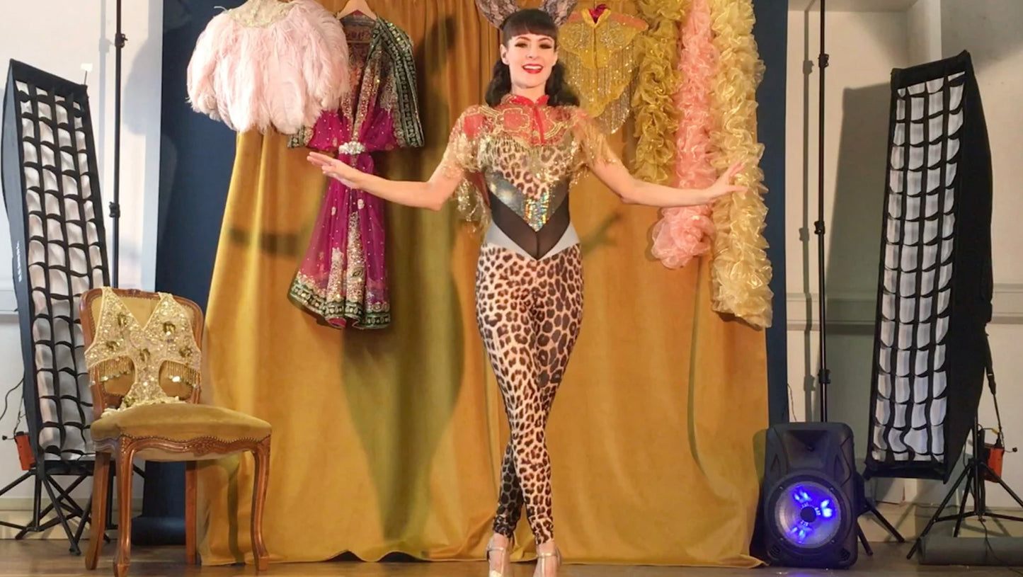 Learn Bump n grind burlesque routine, Burlesque dance class online lessons with Talulah Blue, online dance videos hen party