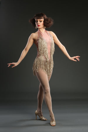 Gold Fringe Dance Leotard