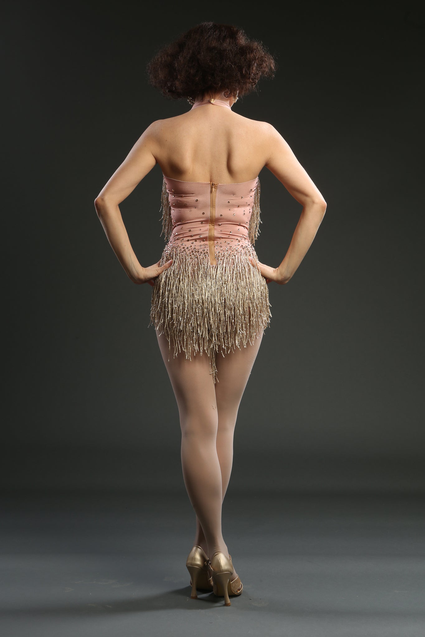 Gold Fringe Dance Leotard