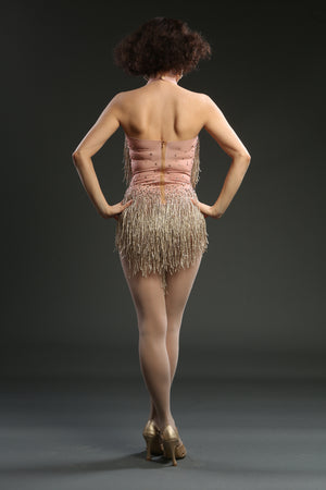 Gold Fringe Dance Leotard