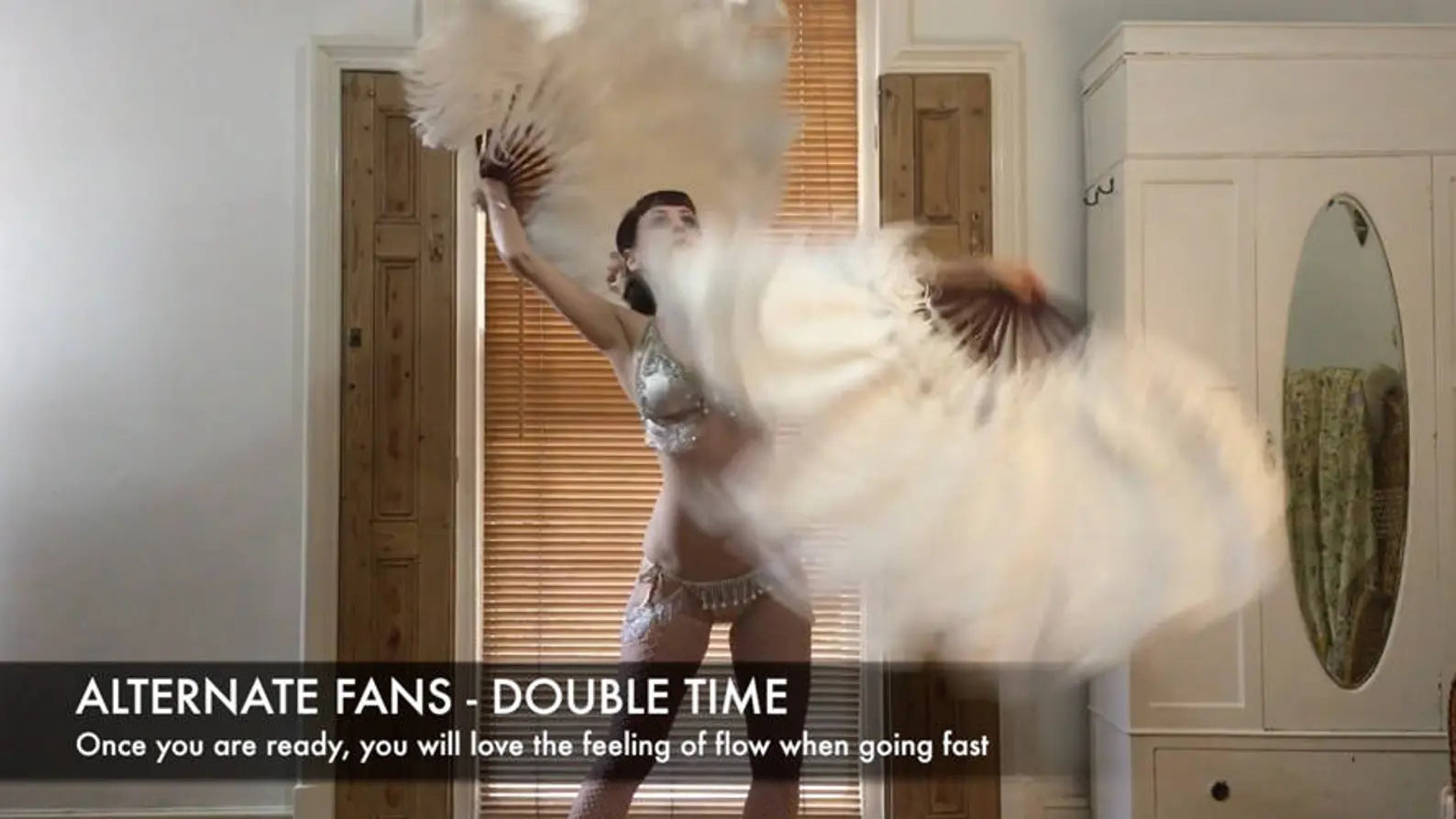 how to burlesque feather fan dance