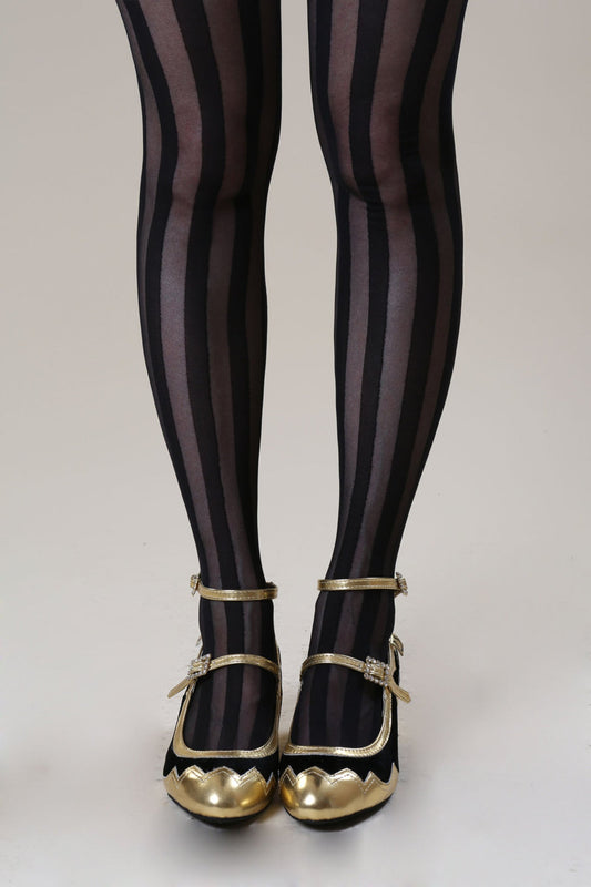 Black Stripe Tights